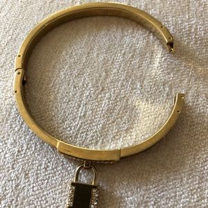 MK padlock Brown/ gold tone bracelet